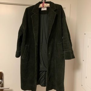 🧥Oak + Fort Dark Olive Corduroy Coat🧵